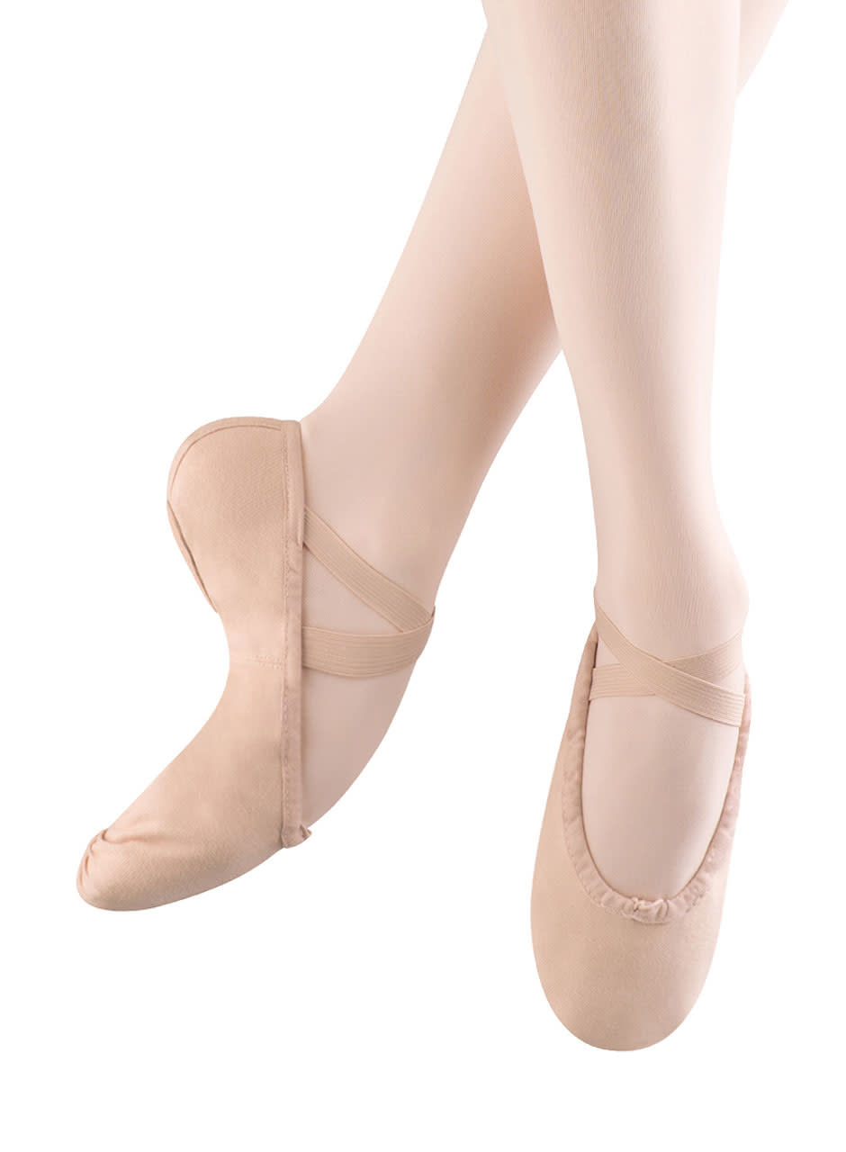 black canvas ballet pumps