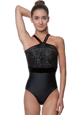 Lulli Lulli Christine velvet halter leotard LUF411