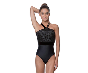 1144FA Lulu Leotard with Flora Print (High Cut) – Limbers Dancewear