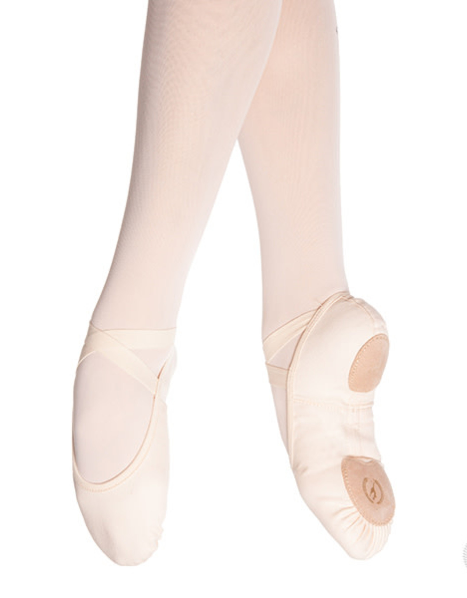 tan canvas ballet shoes