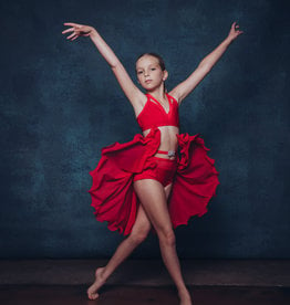 Carmen Ballet Leotard With Red Fringing -  Finland