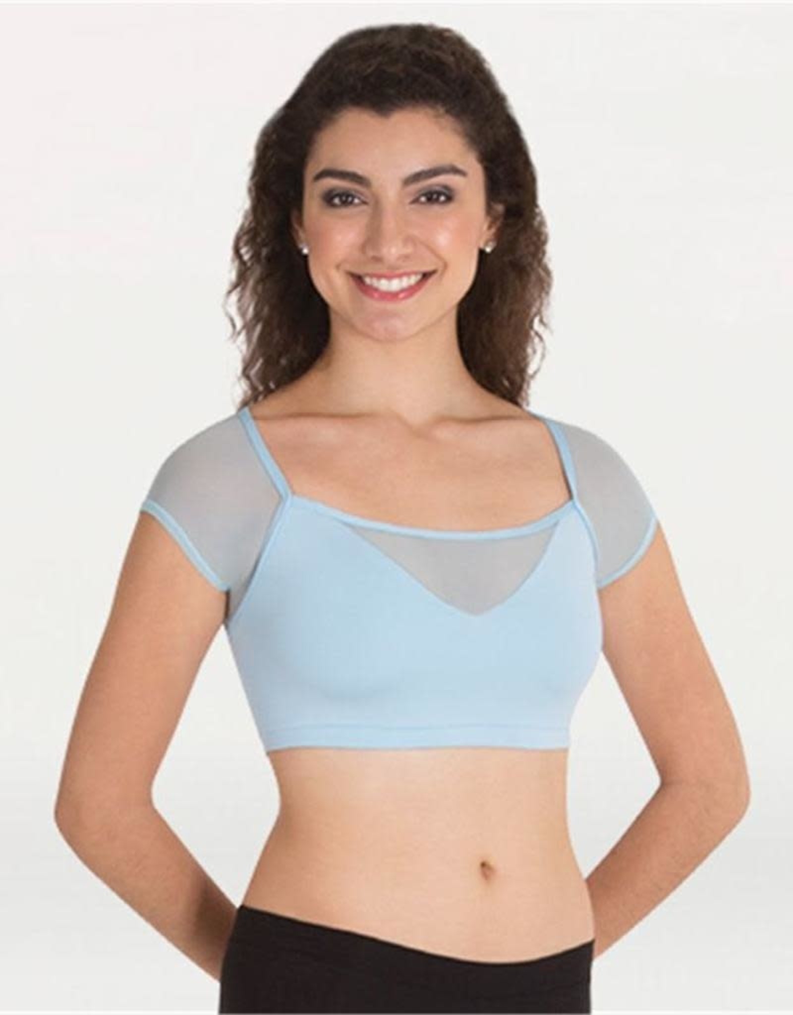 Body Wrappers Body Wrappers Cap Sleeve Crop Top BWP1008