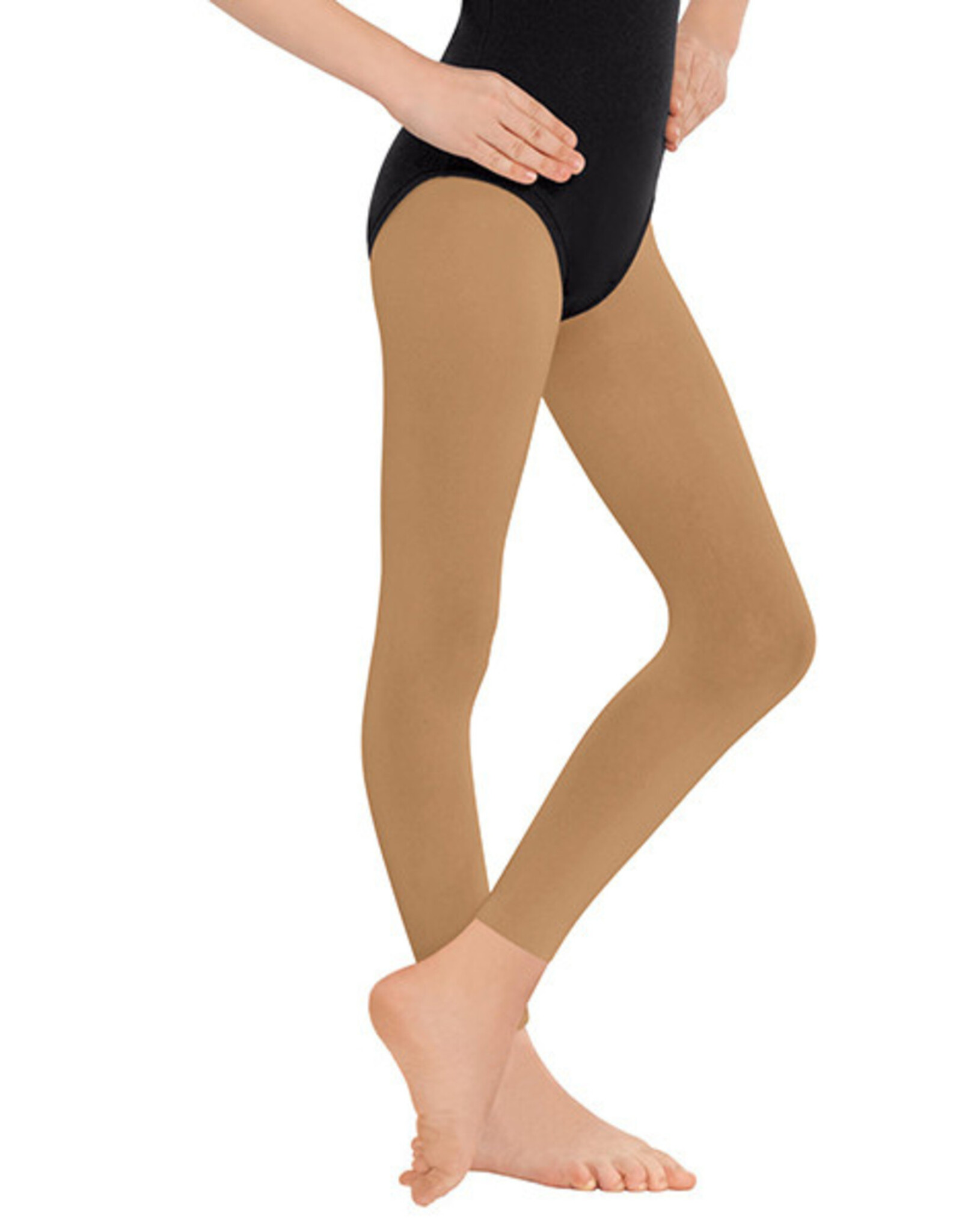 ADULT CAPEZIO FOOTLESS TIGHTS WITH SELF KNIT WAISTBAND - 1917