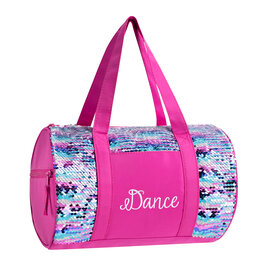 Horizon Striped Sequins Duffel pink