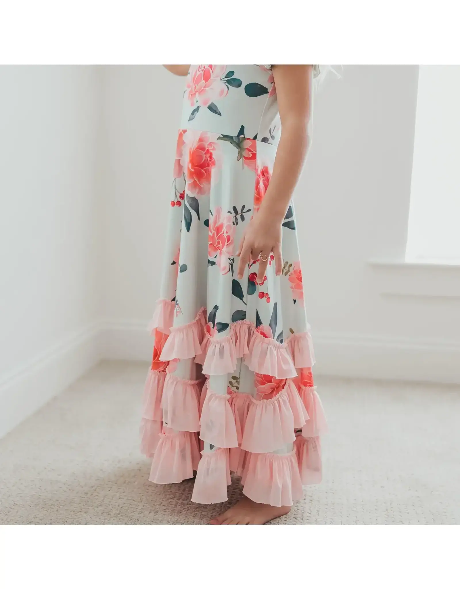 Flutter Sleeve Ruffles Spring Dress