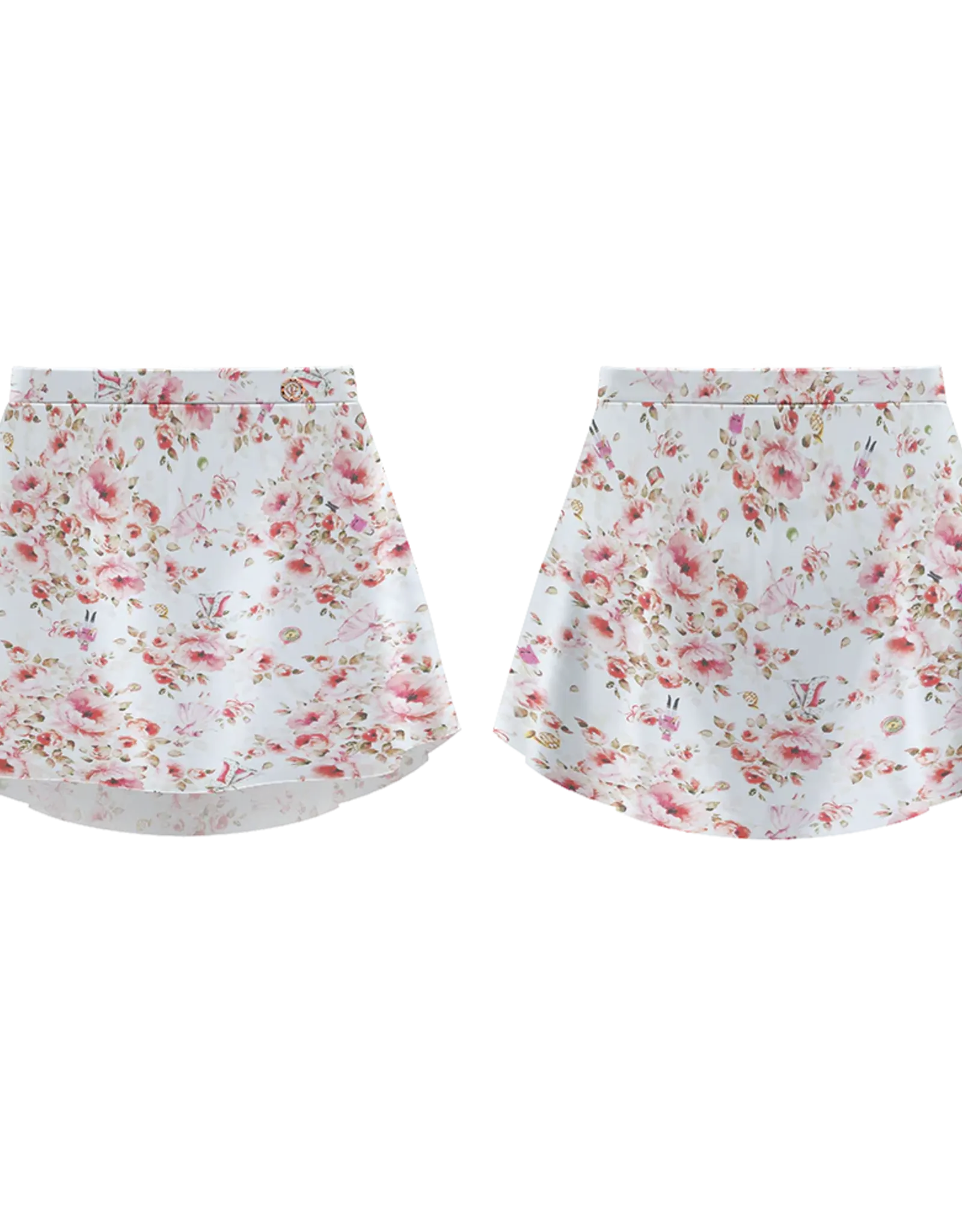 Danse De Paris DDP Nutcracker 23 Rouge Patterned Skirt  L/XL