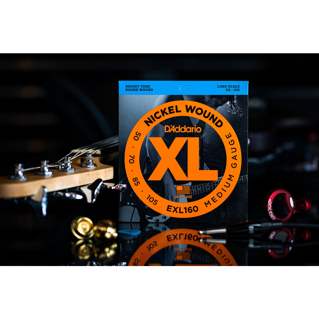D'Addario XL 50-105 Nickel Wound Bass Strings - Medium, Long Scale
