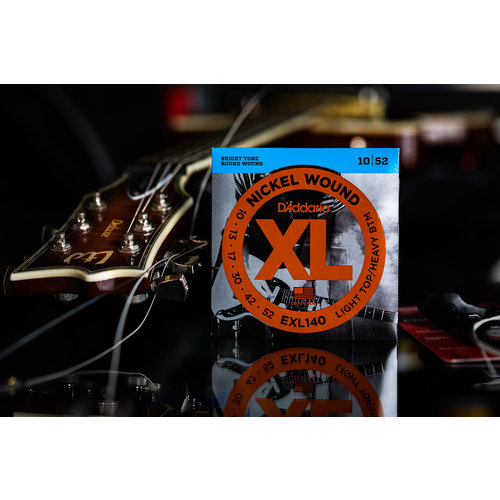 D'Addario D'Addario Nickel Wound XL Light Top Heavy Bottom Electric Guitar Strings 10-52 D'Addario D'Addario Nickel Wound XL Light Top Heavy Bottom Electric Guitar Strings 10-52