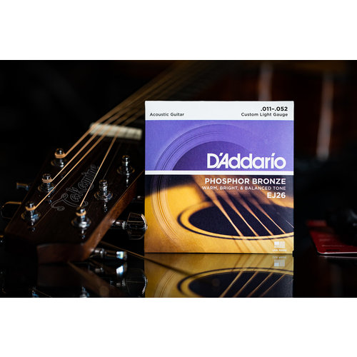D'Addario D'Addario Phosphor Bronze Acoustic Guitar Strings Custom Light 11-52 D'Addario D'Addario Phosphor Bronze Acoustic Guitar Strings Custom Light 11-52