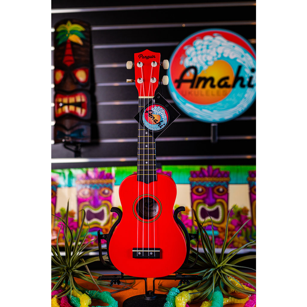 Amahi Amahi  Penguin Tropical Tomato Red Soprano Ukulele
