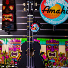 Amahi Amahi Penguin Tropical Licorice Black Soprano Ukulele