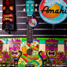 Amahi Amahi Panda Soprano Ukulele with Peace & Love Design