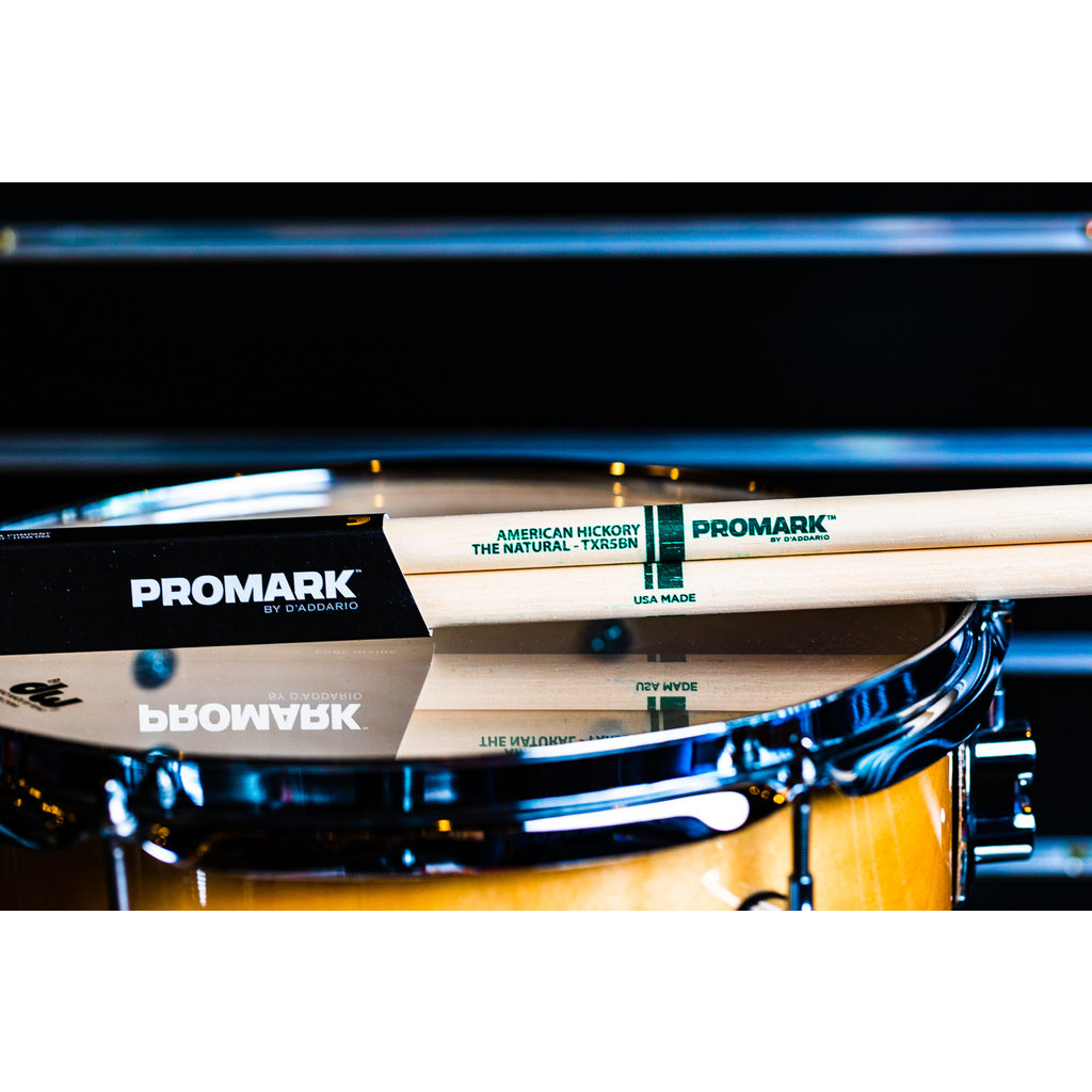 Promark Promark Forward 5B Classic Drum Sticks, Raw Hickory, Nylon Tip