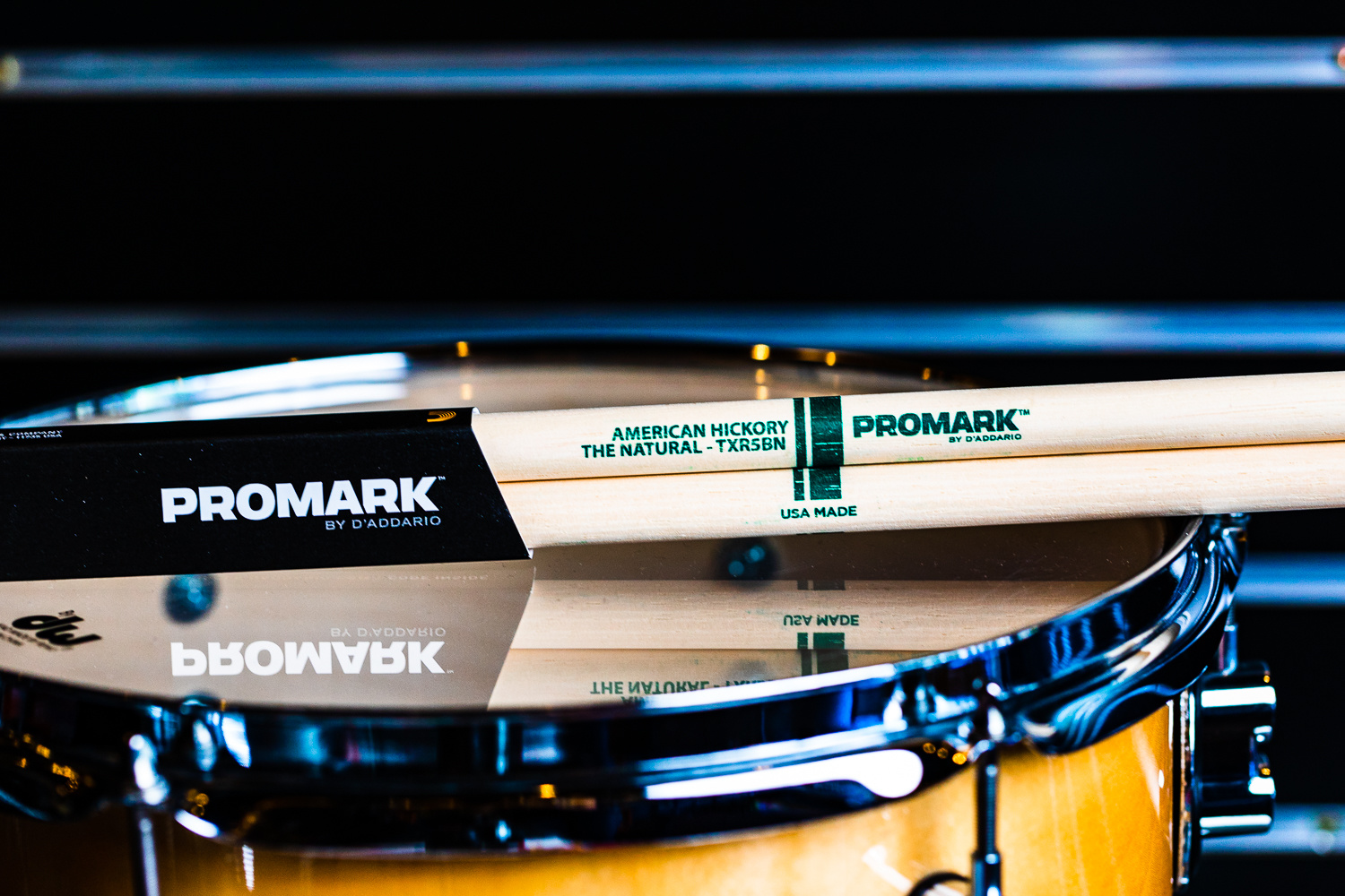 Promark Forward 5B Classic Drum Sticks - Raw Hickory, Nylon Tip