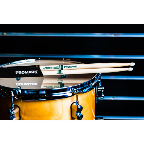 Promark Promark Classic Natural Hickory 5A Nylon Tip Drum Sticks Promark Promark Classic Natural Hickory 5A Nylon Tip Drum Sticks