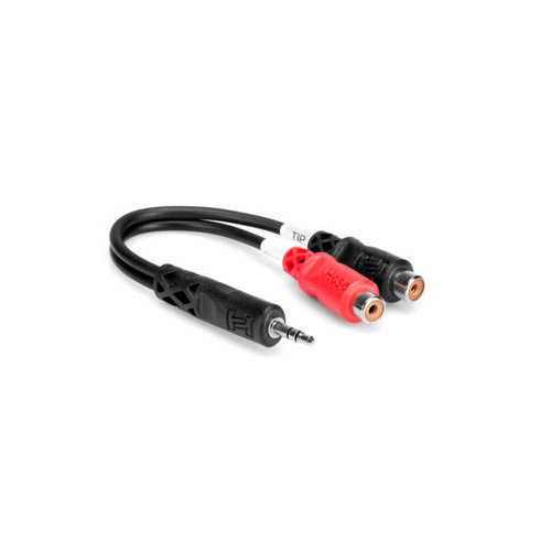 Hosa Stereo Breakout, 1/4 in TRS to Dual RCAF Hosa Stereo Breakout, 1/4 in TRS to Dual RCAF