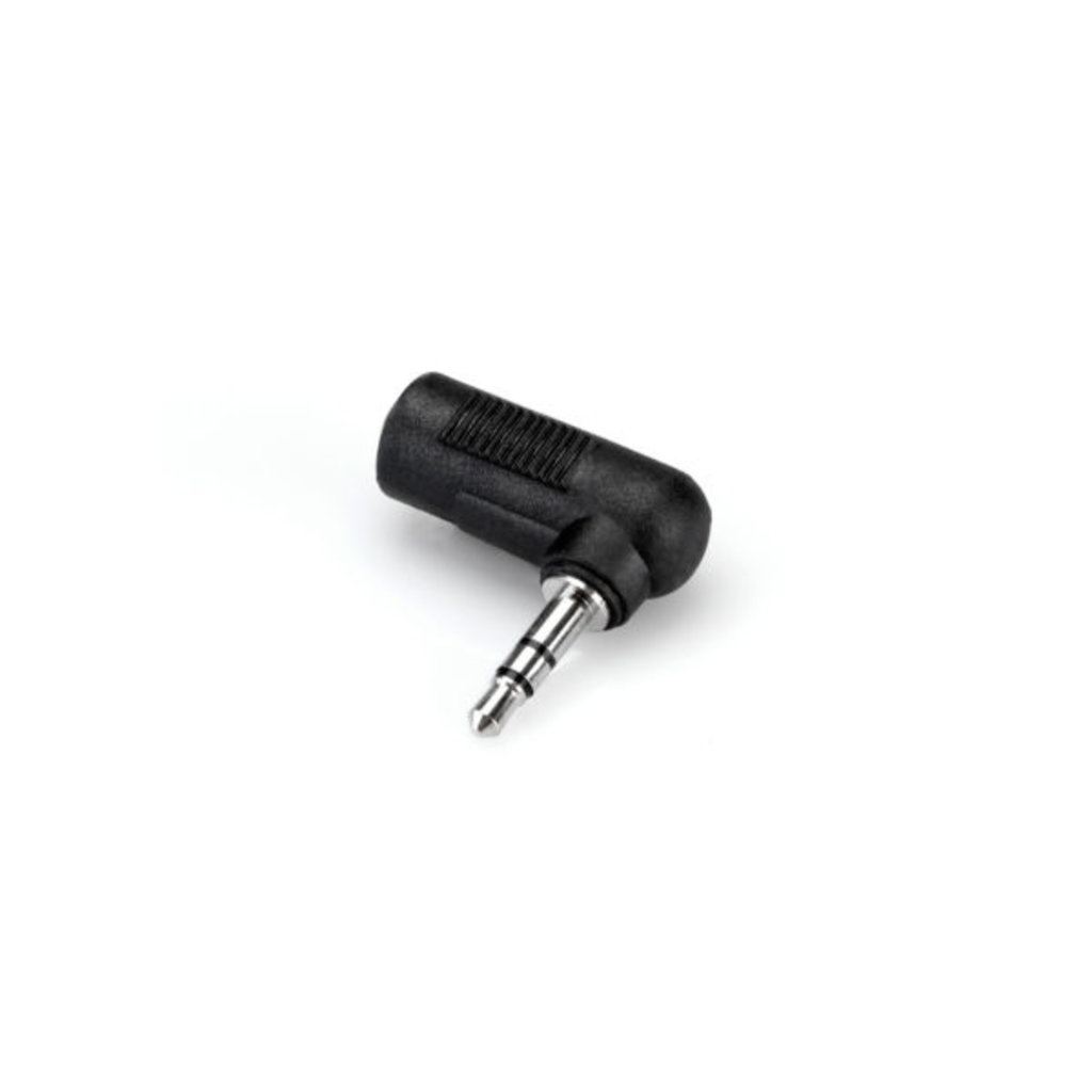 Hosa Right-Angle Adapter, 3.5 mm TRS to 3.5 mm TRS