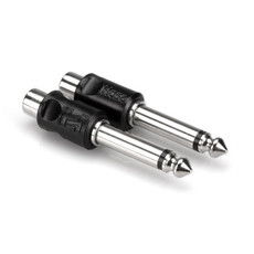 Hosa Adapters, RCA to 1/4 in TS (2 pack)