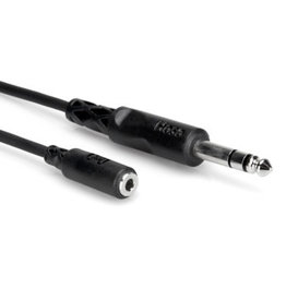 Hosa 10' Headphone Adapter Cable, 3.5 mm TRS to 1/4 in TRS