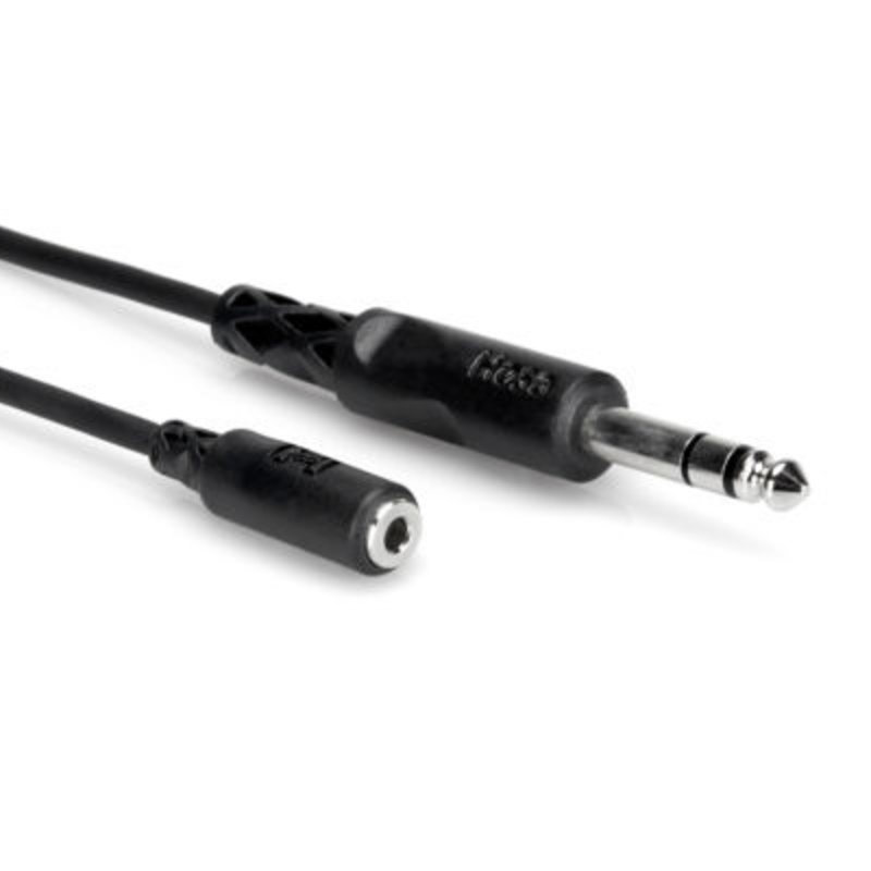 Hosa 10' Headphone Adapter Cable, 3.5 mm TRS to 1/4 in TRS