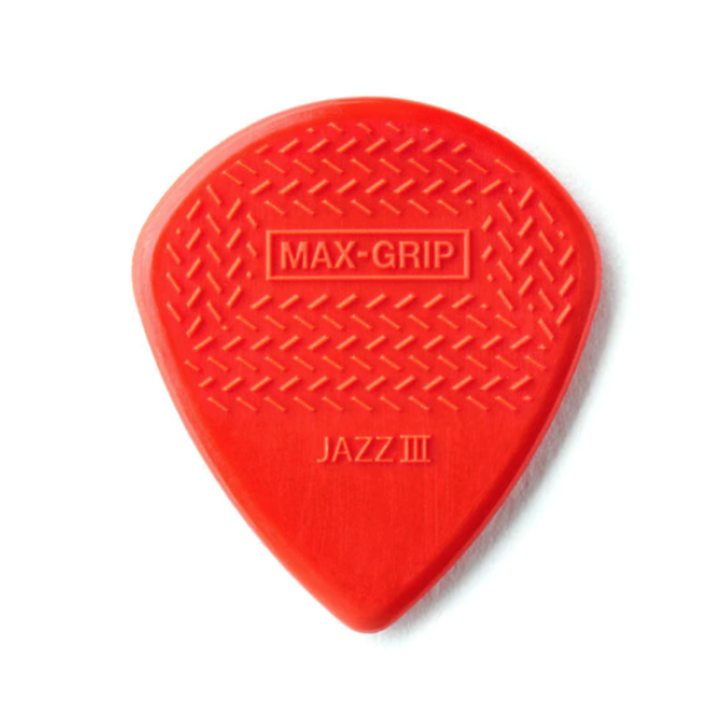 Dunlop Dunlop Nylon Max Grip Jazz III Guitar Pick - Red Nylon