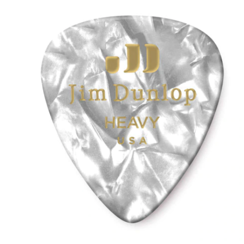 Dunlop Dunlop White Pearl Classic Pick, Heavy