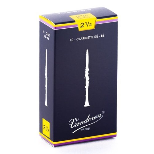 Vandoren Vandoren Bb Clarinet Reeds 2.5 Box/10 Vandoren Vandoren Bb Clarinet Reeds 2.5 Box/10