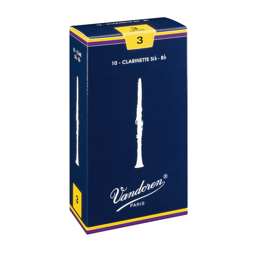 Vandoren Vandoren Bb Clarinet Reeds 3.0 Box/10 Vandoren Vandoren Bb Clarinet Reeds 3.0 Box/10