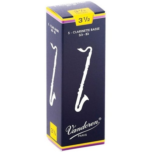 Vandoren Vandoren Bass Clarinet Reeds 3.5 Box/5 Vandoren Vandoren Bass Clarinet Reeds 3.5 Box/5