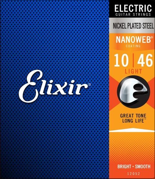 Elixir 10-46 Nickel Plated Steel with NANOWEB Coating Electric Guitar Strings