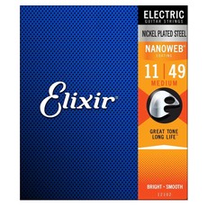 Elixir 11-49 Nickel Plated Steel with NANOWEB Coating Electric Guitar Strings