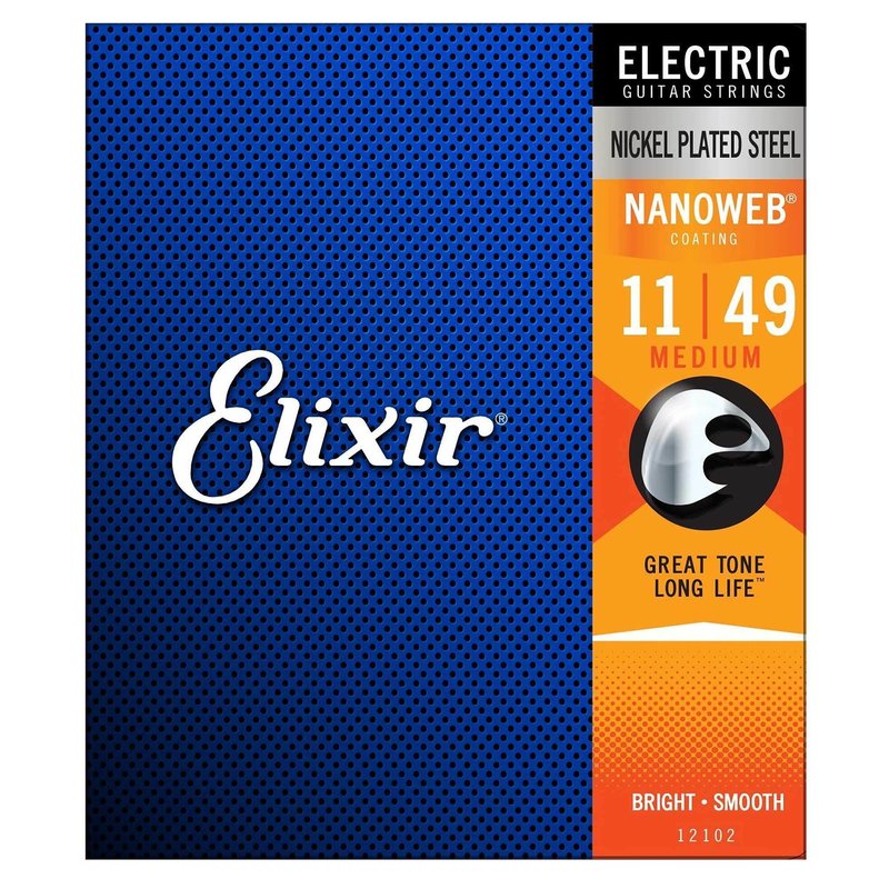 Elixir Elixir 11-49 NANOWEB Coated Electric Guitar Strings, Nickel Plated Steel