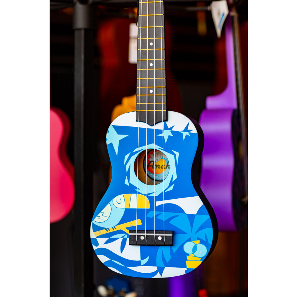 Amahi Amahi Soprano Ukulele with Blue Bird Design