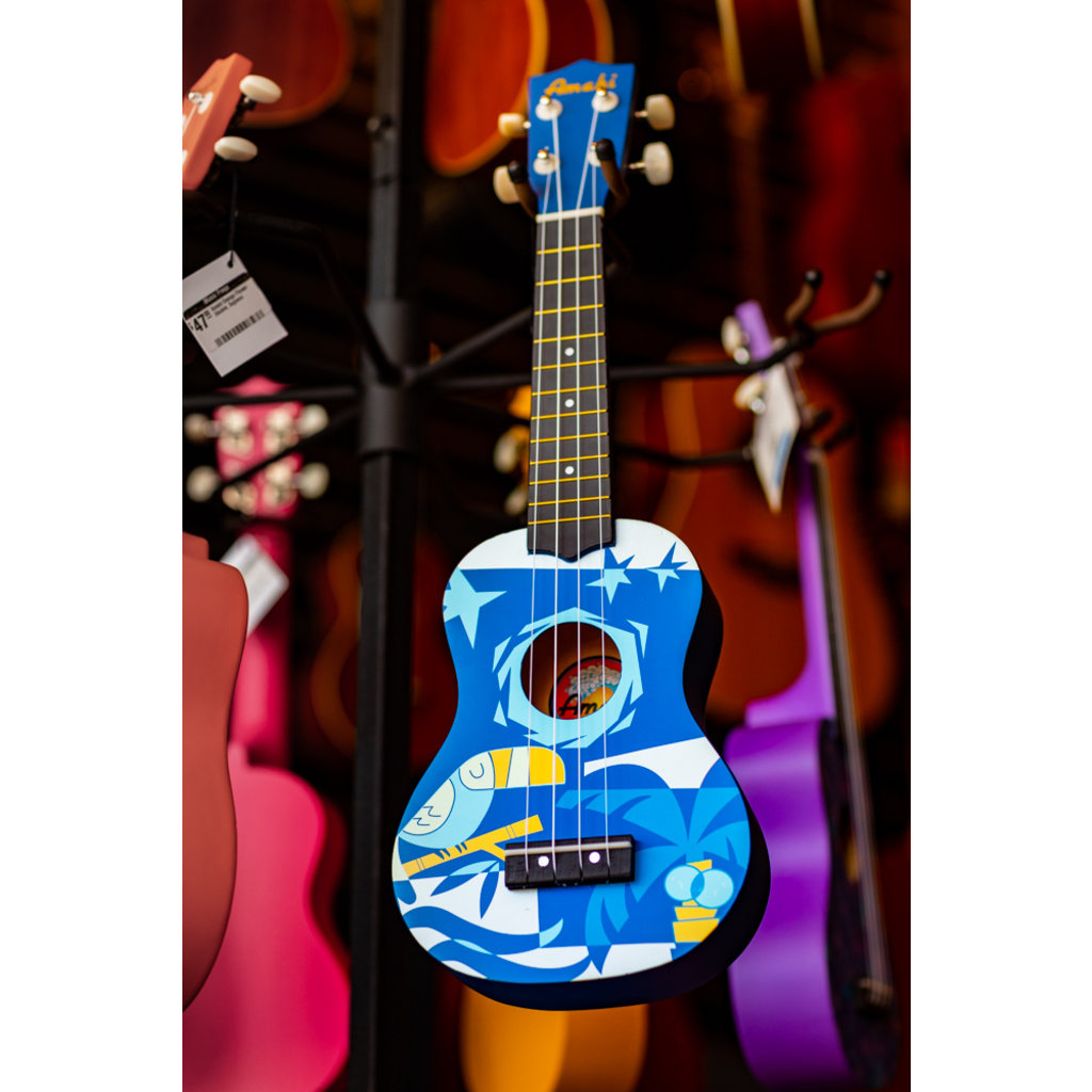 Amahi Amahi Soprano Ukulele with Blue Bird Design