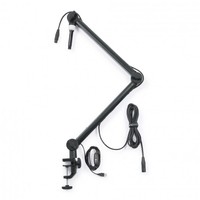 Professional Broadcast Boom Mic Stand with LED Light