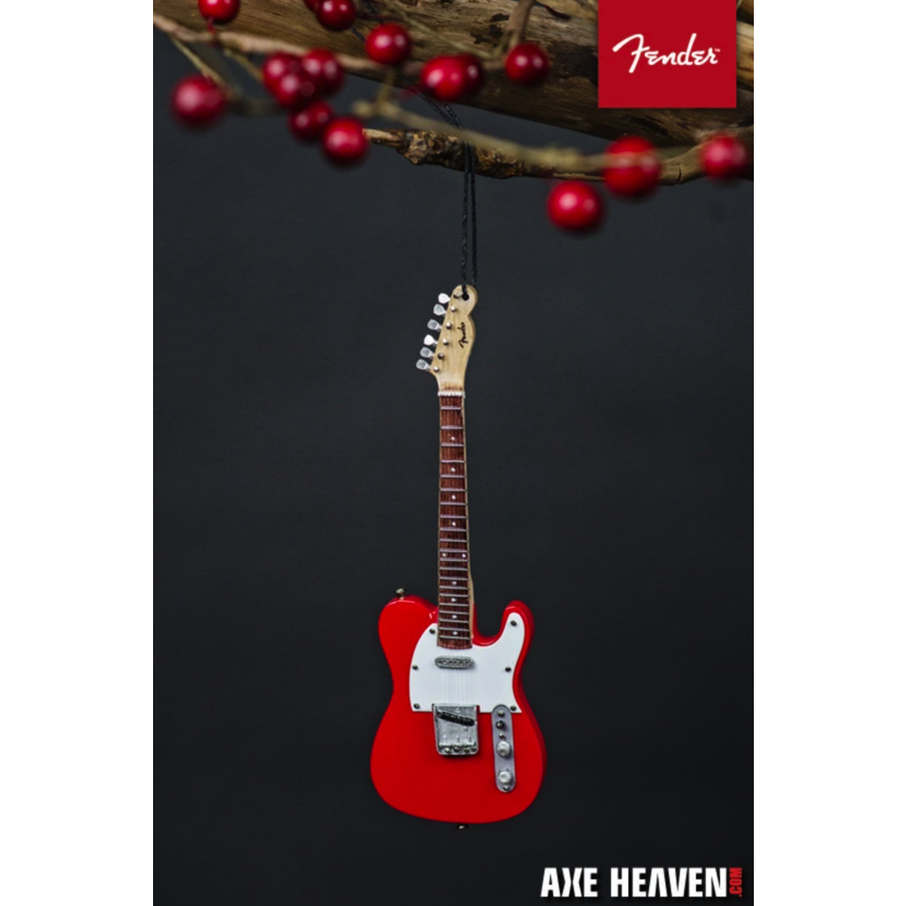Axe Haven 50s Fender Red Guitar - 6" Holiday Ornament