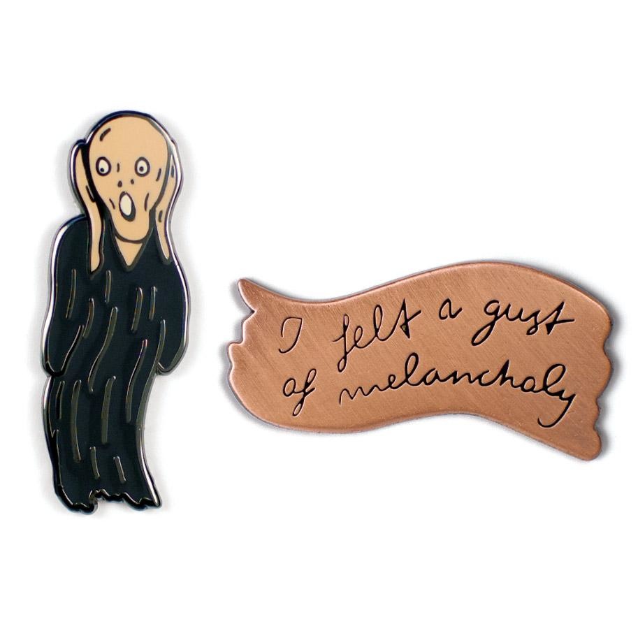 The Unemployed Philosophers Guild Scream & Melancholy Pin