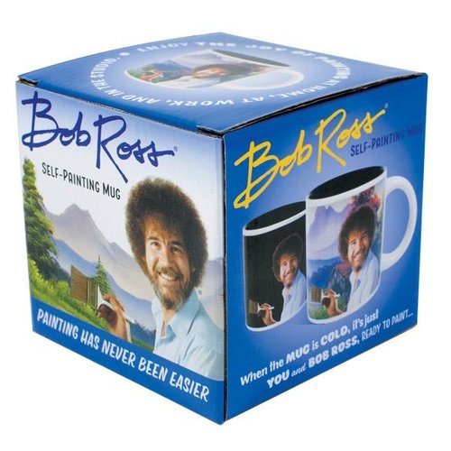 The Unemployed Philosophers Guild Bob Ross Self-Painting Mug The Unemployed Philosophers Guild Bob Ross Self-Painting Mug