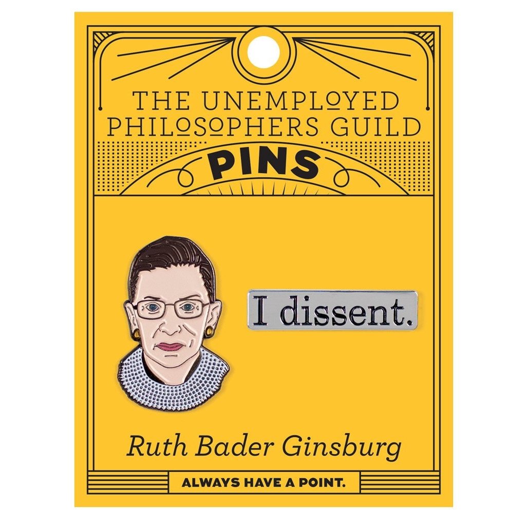 The Unemployed Philosophers Guild Ruth Bader Ginsburg Pin Set