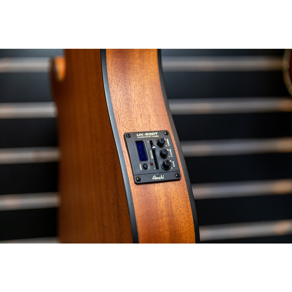 Amahi Amahi Mahogany Double Cutaway Ukulele Bass with Electronics