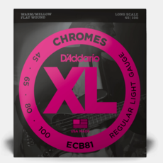 D'Addario D'Addario XL Chromes 45-100 Bass Strings, Flat Wound