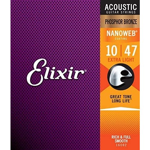 Elixir Elixir Phosphor Bronze Acoustic Guitar Strings .010 - .047 Elixir Elixir Phosphor Bronze Acoustic Guitar Strings .010 - .047