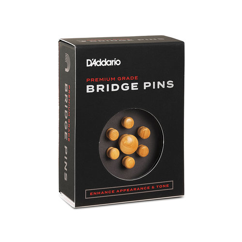 D'Addario Wood Bridge Pin Set - Boxwood D'Addario Wood Bridge Pin Set - Boxwood