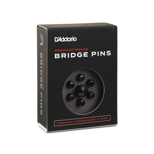 D'Addario Wood Bridge Pin Set - Ebony D'Addario Wood Bridge Pin Set - Ebony
