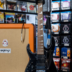 Ibanez Ibanez Mikro Gio RG21 Electric Guitar [Short-Scale, Left Handed] (Black)