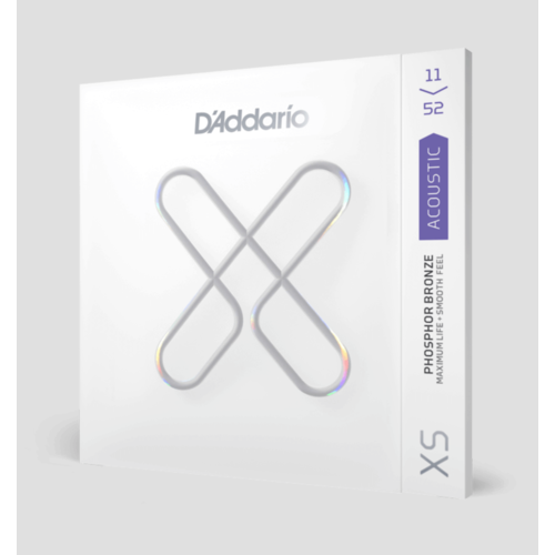 D'Addario D'Addario XS Coated Acoustic Phosphor Bronze Custom Light 11-52 D'Addario D'Addario XS Coated Acoustic Phosphor Bronze Custom Light 11-52