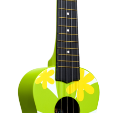 Amahi Amahi Soprano Ukulele with Green Flower Design