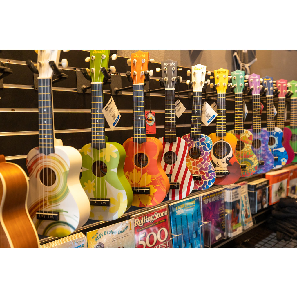 Amahi Amahi Soprano Ukulele with Green Flower Design