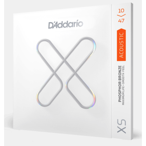 D'Addario D'Addario XS Coated Acoustic Phosphor Bronze Extra Light 10-47 D'Addario D'Addario XS Coated Acoustic Phosphor Bronze Extra Light 10-47