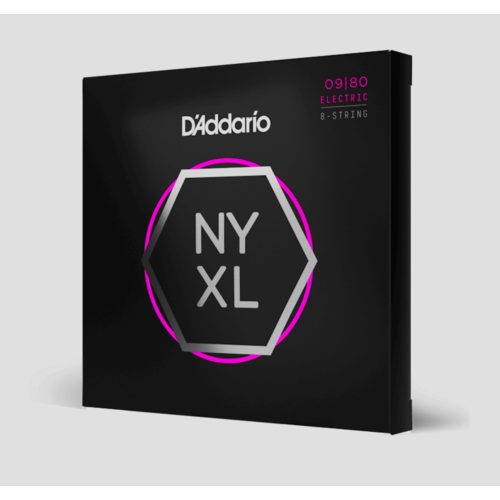 D'Addario D'Addario Nickel Wound NYXL Super Light 8-String Electric Guitar Strings 09-80 D'Addario D'Addario Nickel Wound NYXL Super Light 8-String Electric Guitar Strings 09-80